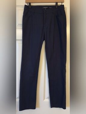 Lafayette 148 New York Thompson Pant Women’s Size 4 Navy Blue Career Trouser